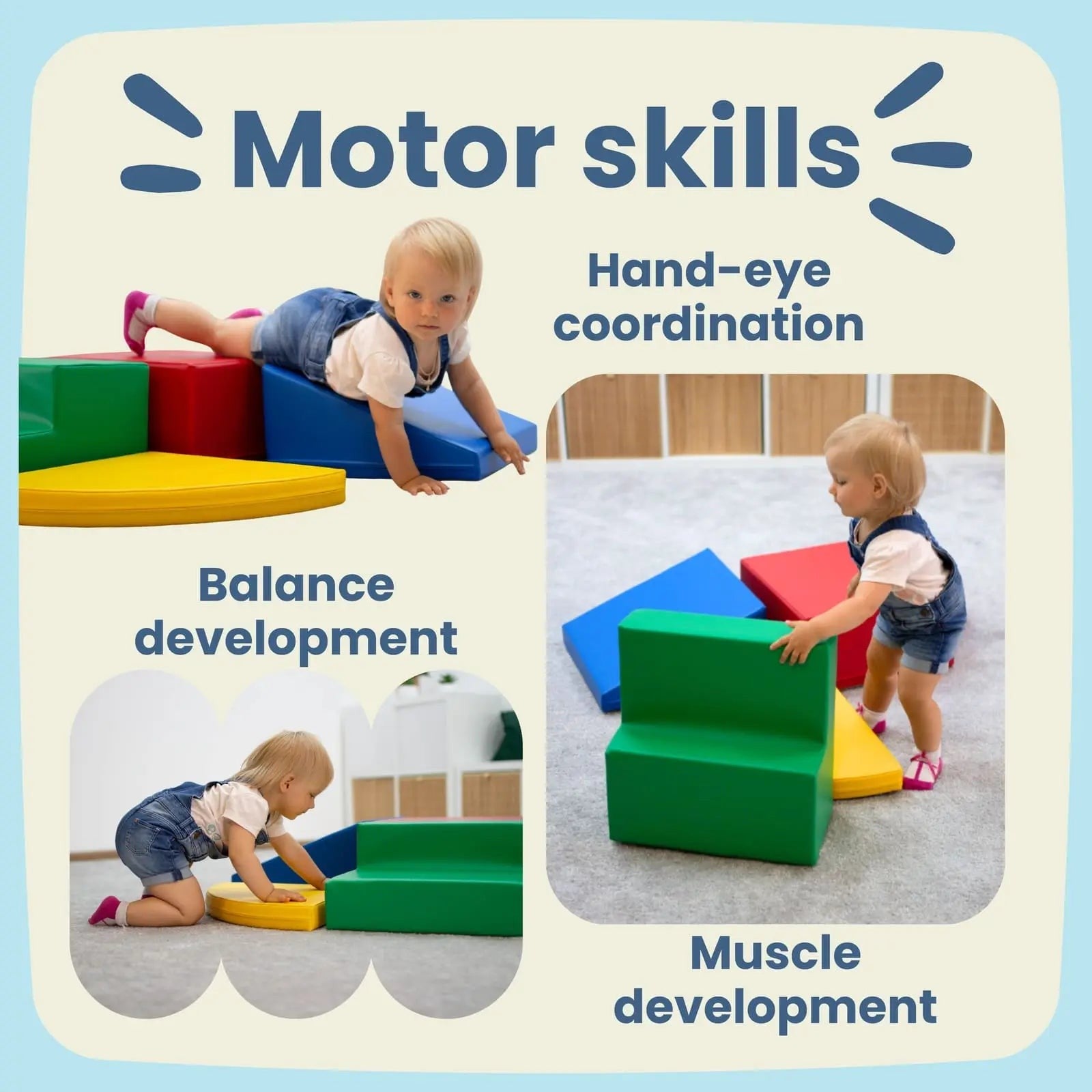 Soft Play 7 Foam Block Set - White Discoverer