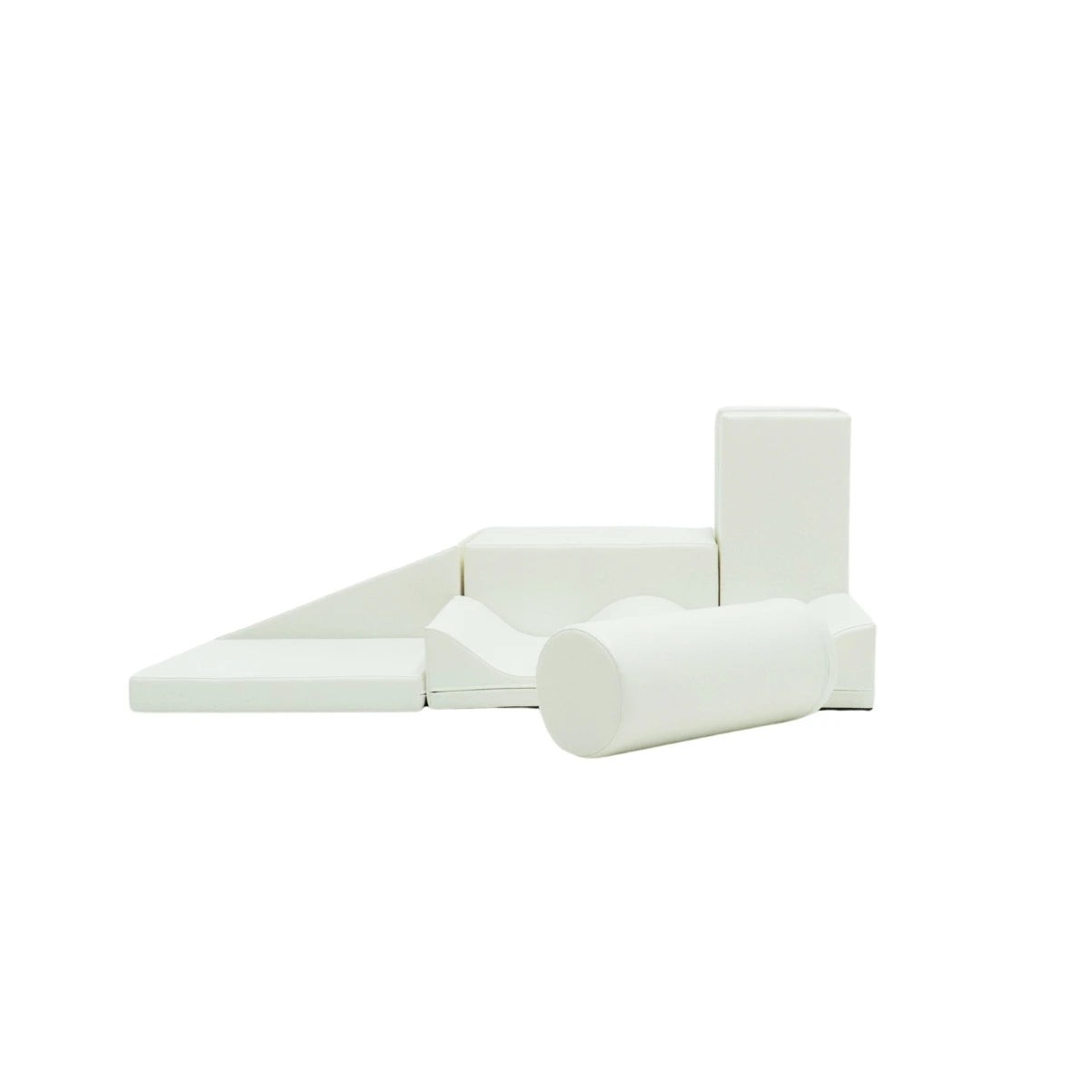 Soft Play 7 Foam Block Set - White Discoverer