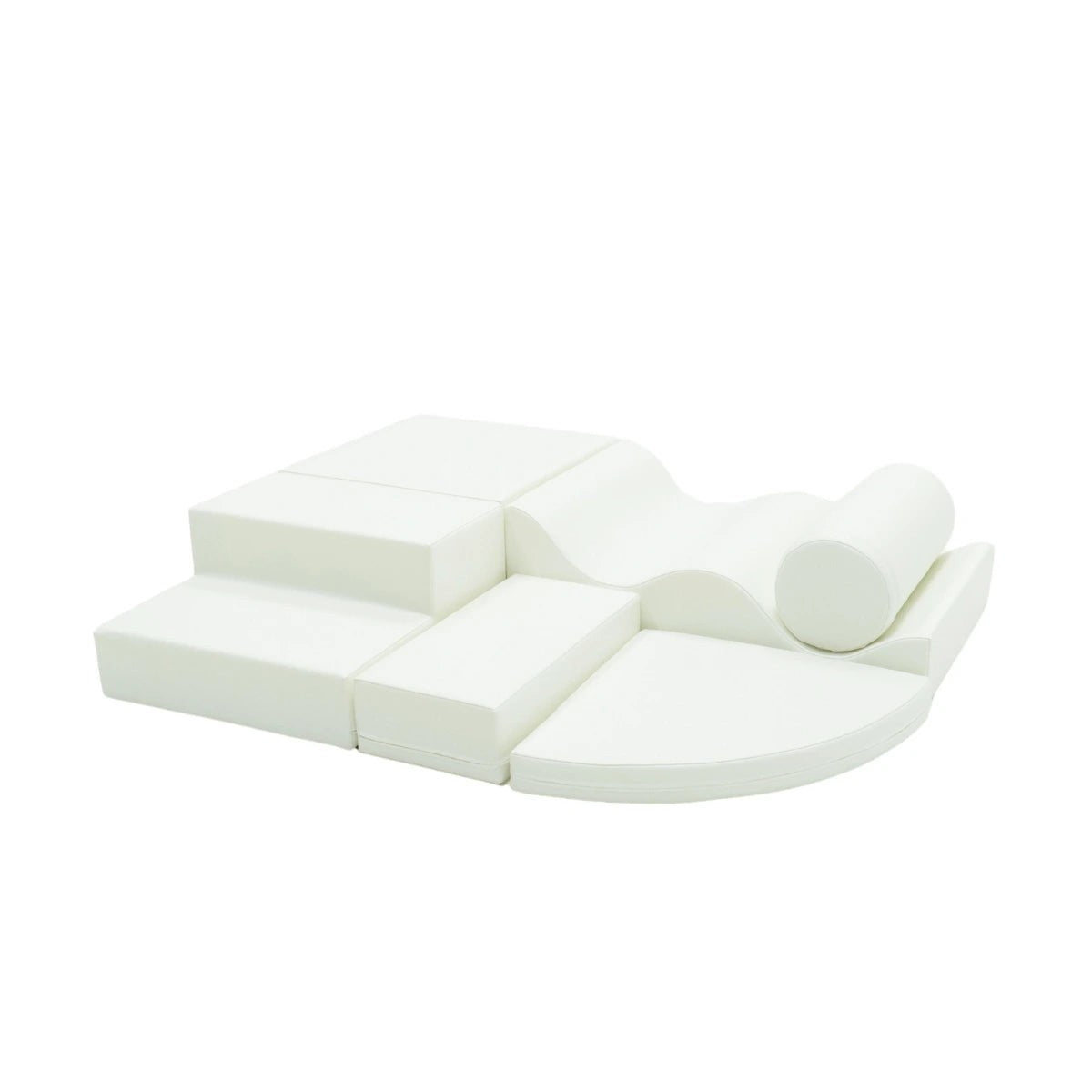 Soft Play 6 Foam Block Set - White Explorer